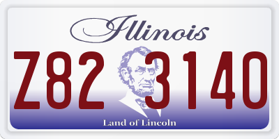 IL license plate Z823140