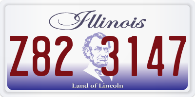 IL license plate Z823147