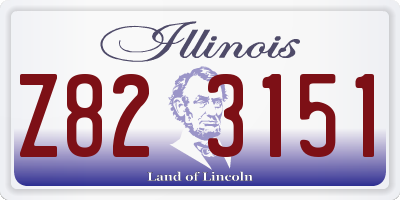 IL license plate Z823151