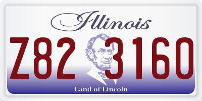 IL license plate Z823160