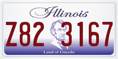 IL license plate Z823167