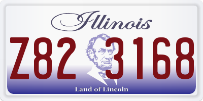 IL license plate Z823168
