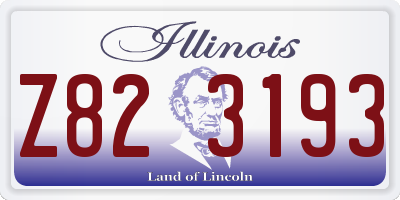 IL license plate Z823193