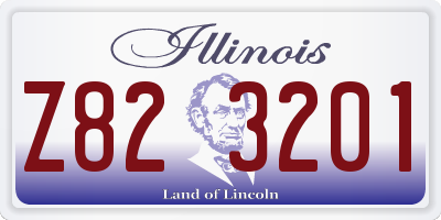 IL license plate Z823201