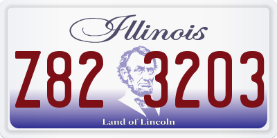 IL license plate Z823203