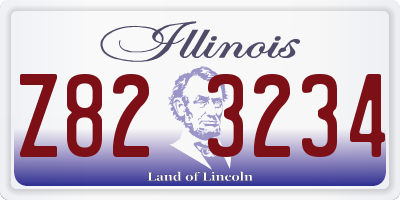 IL license plate Z823234