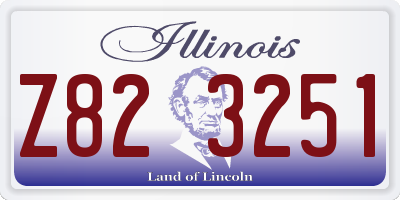 IL license plate Z823251