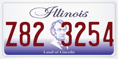 IL license plate Z823254