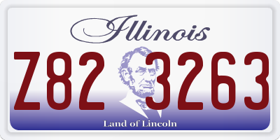 IL license plate Z823263