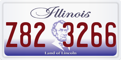 IL license plate Z823266