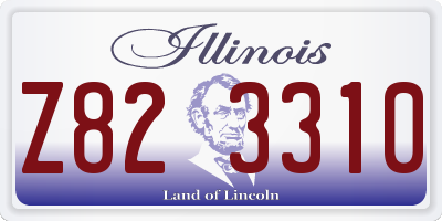 IL license plate Z823310