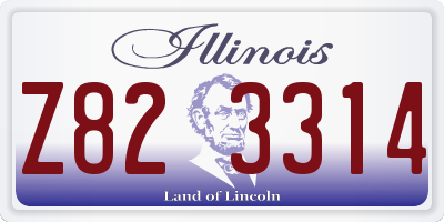 IL license plate Z823314