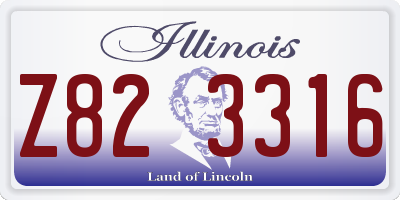 IL license plate Z823316