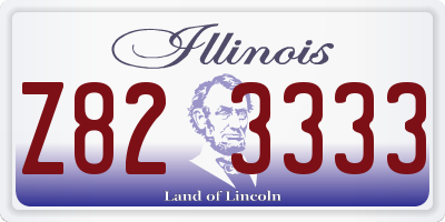 IL license plate Z823333