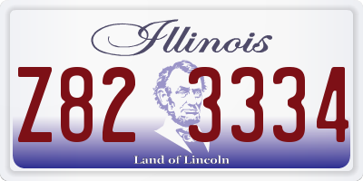 IL license plate Z823334