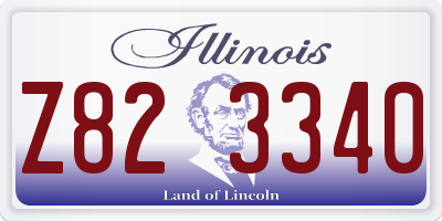 IL license plate Z823340