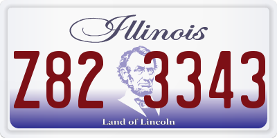 IL license plate Z823343