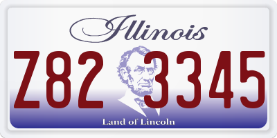 IL license plate Z823345