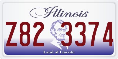 IL license plate Z823374
