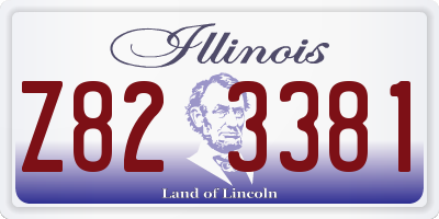 IL license plate Z823381