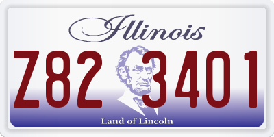 IL license plate Z823401