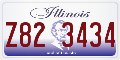 IL license plate Z823434