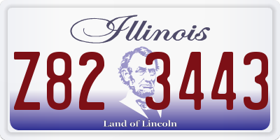 IL license plate Z823443