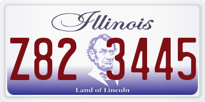 IL license plate Z823445