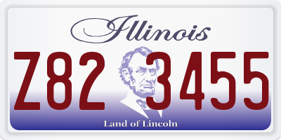 IL license plate Z823455