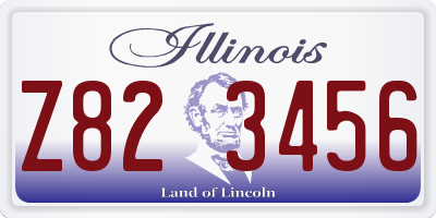 IL license plate Z823456