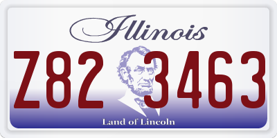IL license plate Z823463