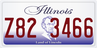 IL license plate Z823466