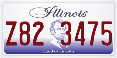 IL license plate Z823475