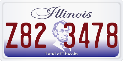 IL license plate Z823478