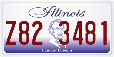 IL license plate Z823481