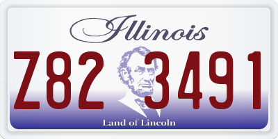 IL license plate Z823491