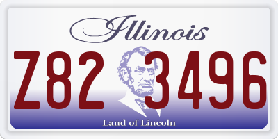 IL license plate Z823496