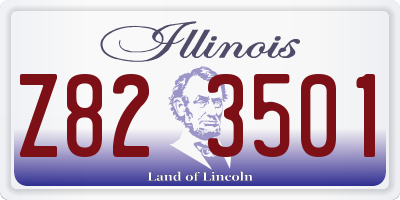 IL license plate Z823501