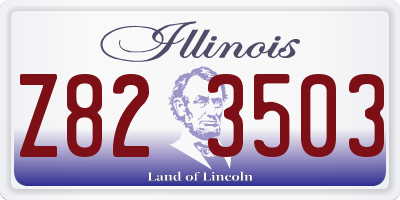 IL license plate Z823503