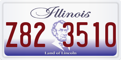 IL license plate Z823510