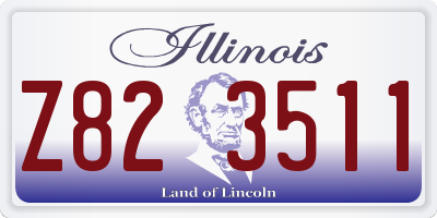 IL license plate Z823511