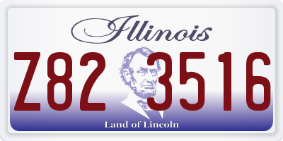 IL license plate Z823516