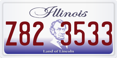 IL license plate Z823533