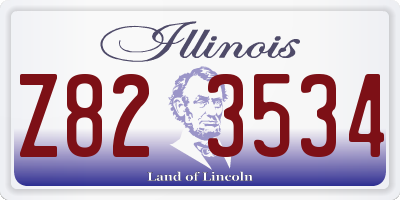 IL license plate Z823534