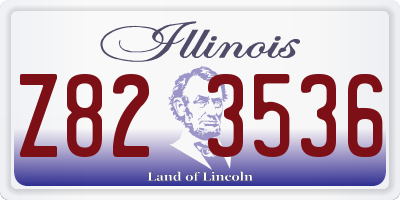 IL license plate Z823536