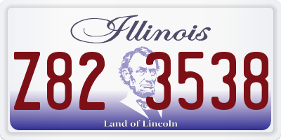 IL license plate Z823538