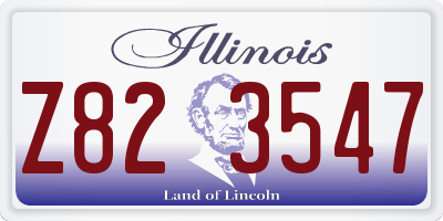 IL license plate Z823547