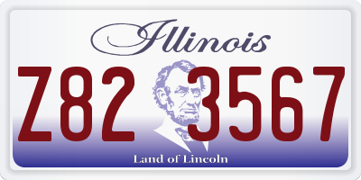 IL license plate Z823567