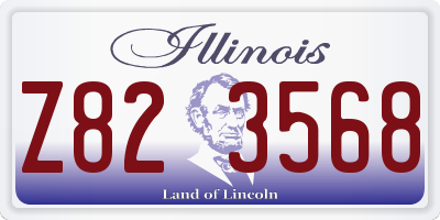 IL license plate Z823568