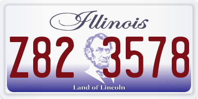 IL license plate Z823578